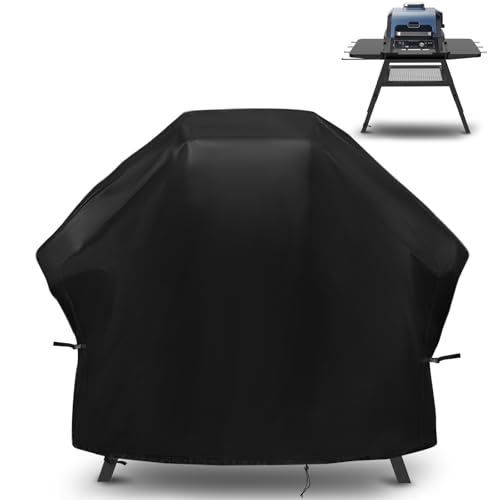 Iptienda Grill Cover Outdoor BBQ Cover Waterproof for Ninja Outdoor Stand with Two Side Tables Barbecue Covers with Buckles BBQ Covers for Ninja Woodfire Grill OG700/800/900/OO100 Series-150x67x102/69