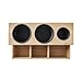 Bamboo Hair Tools Organizer, Natural Material, 6 Compartments, Rectangular Shape, 12x6x7 Inches, Compact Design