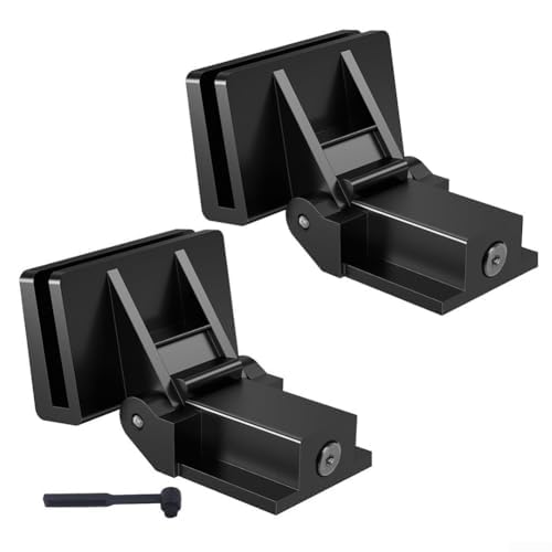 Dust Cover Hinge Replacement For TEAC TN200, TN300, TN350, TN400, TN420, TN550, TN570, AT-LPW40WN, Fluance RT81, RT82 | Sturdy Plastic Black, 2-Pack