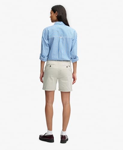 Superdry Chino Short Pantalones, Rainy Day Grey, 34W Unisex Adulto