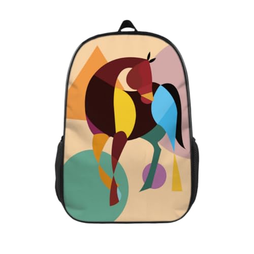 Horse Backpack 17 inch Cartoon Horse Backpack Large Capacity