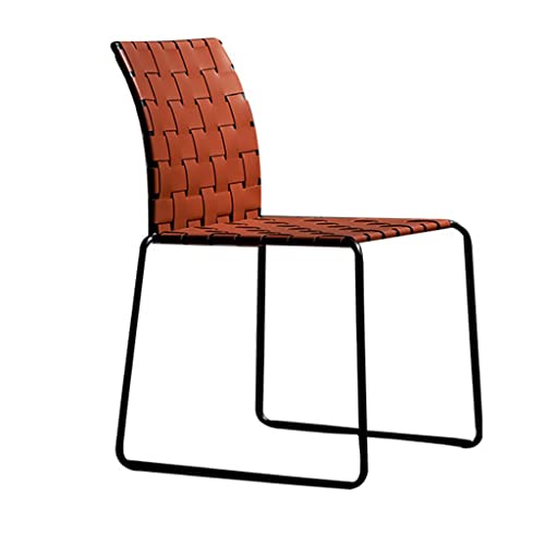Rattan Chair Patio Dining Chairs, Saddle Leather Wicker Reclining Lounge Chair, Portable Leisure Single Seat, For Indoor Living Room Bedroom, Outdoor Patio Garden Use Seat #TOP29