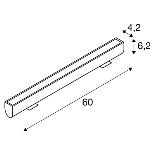 SLV LED Profile Galen 60 SP / IP65 3000/4000K 18W 1570 / 1570lm Anthracite, 60 cm - Image 3