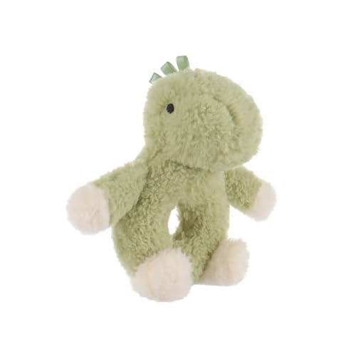 Image of Apricot Lamb Baby Dinosaur Soft Rattle Toy, Plush Stuffed Animal for Newborn Soft Over 0 Months (Dinosaur, 6 Inches)