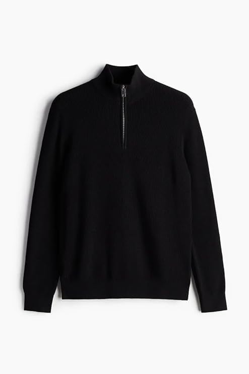 a to z creation Men Fleece Solid Half Zipper Long Sleeve Winter Wear Pull On Sweatshirt (in, Alpha, XL, Regular, Black)-picture-51