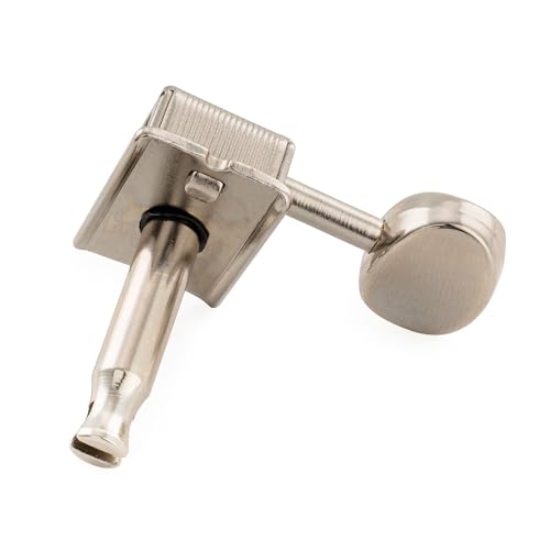 Image of Musiclily Pro R15J-26 Lefty Vintage 6 inline 15:1 Semi Closed Tuners Nickel