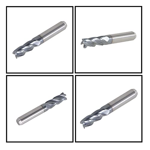Image of waltyotur 3 /8 Inch End Mill 0.020 Corner Radius 1 Inch Cutting Length x 2-1 /2 Inch Overall Length x 3 /8 Inch Shank Diameter for Alloy /Hardened Steel 1Pcs