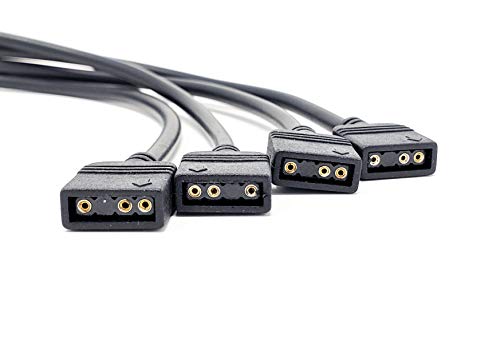 Image of Micro Connectors Addressable RGB 1 to 4 Splitter Cable - 50cm / 2 Pack, Model: F04-04ARGB50-2P