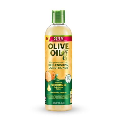 ORS Olive Oil Replenishing Conditioner - 362ml, Enriched With Oilve Oil & Goodness Of Orange, Helps Restore Dry & Damaged Hair