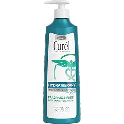 Curel Hydra Therapy In Shower Lotion, Itch Defense Body Moisturizer with Advanced Ceramide Complex, Vitamin E, & Oatmeal Extract, 12 Oz