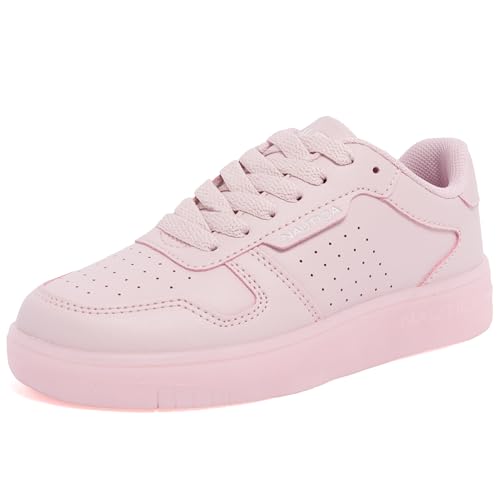 Nautica Girls Youth Sneaker – Fashion Athletic Lace-Up Tennis Shoe for Everyday Sport and Casual Wear, Stafford Pink, Size 2