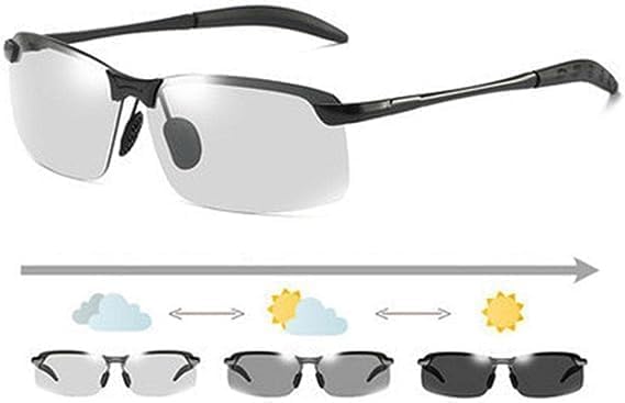 ZGLUZP White-black Polarized Photochromic Sunglasses UV400 Sports Sunglasses Day and Night Driving Glasses Ultra-Light Sun Glasses Eyewear Cycling Glasses Goggles