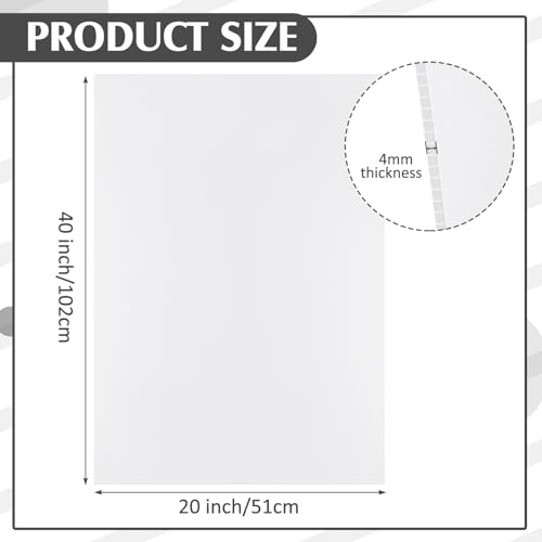 Image of Patelai 12 Pcs 20 x 40 Inches Corrugated Plastic Sheet Corrugated Poster Board 4mm Thick Waterproof Blank Board Sheets Plastic Yard Sign for Garage and Estate Sale, Indoor and Outdoor Use (White)
