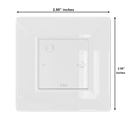 Mini Disposable Appetizer Plates - 100 Pack 2.95 In. X 2.95 In. Crystal Clear Plastic Dessert Plates - Elegant Design For Weddings, Birthdays, And Formal Parties - Stackable And Convenient - Bpa Free #TOP1