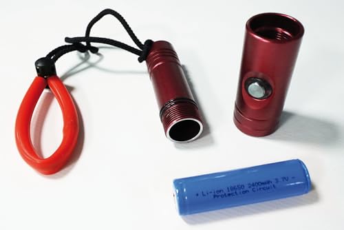 Lampe de plongée en aluminium rouge Epsealon Red Bullet LED Cree - 5