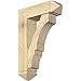 Ekena Millwork BKT0806X26X38BOA03RDF Balboa Arts and Crafts Rough Sawn Bracket w/Offset Brace, Douglas Fir