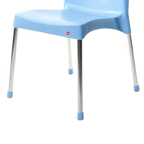 Image of Cello Milano Cafeteria Set of 4 Chairs (Blue) | Strong and Durable | Easy to Clean | Chair for Living Room, Bed Room, Kitchen, Office Room, Outdoor | 3 Years Warranty