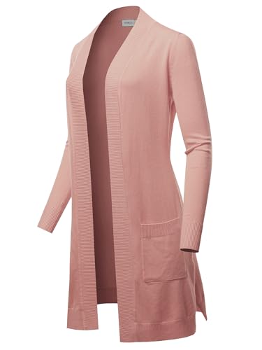 Image of STARJJ Womens Soft Stetchy Knit Longline Open Front Sweater Cardigan with Pockets (S-3X)