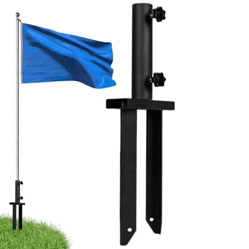Piquet de drapeau de sol en métal robuste de 14,57 pouces pour fixation de mât