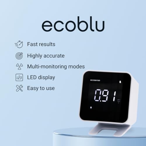 Ecosense EB100 EcoBlu, Home Radon Detector, Capture & Display Results Every 10 Minutes, Short & Long-Term Continuous Monitoring, Easy to Use - Image 3