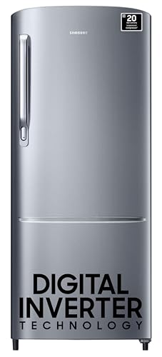 Samsung 183 L, 3 Star, Digital Inverter, Direct-Cool Single Door Refrigerator (RR20C1723S8/HL,...