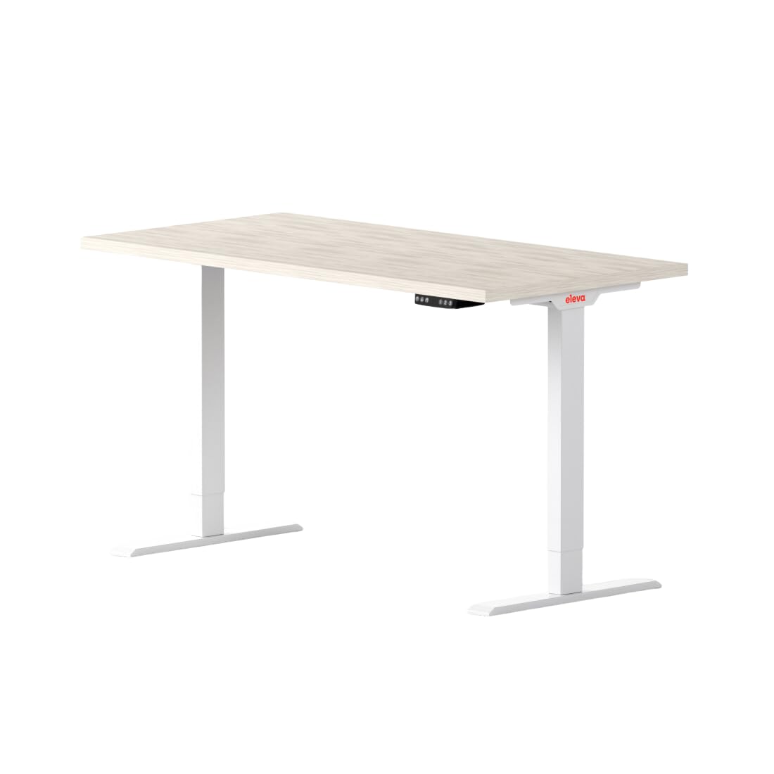 Eleva GO Escritorio elevable con Tablero Color Roble Nieve (140x70x3cm)｜Standing Desk Standard, Regulable en Altura 70-120cm｜ 3 Opciones de Memoria Inteligente para Oficina y Hogar