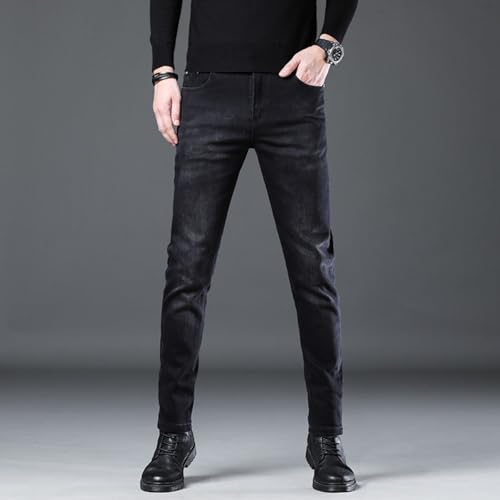 Jeans Pants Trousers Denim Spring and Autumn Men's Stretch Slim Fit Classic Printed Casual3