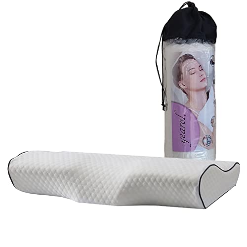 Yearol ® A2 Oreiller en forme de papillon orthopédique pour éviter les douleurs du cou et de dormir avec un sommeil profond. Rembourrage en mousse à mémoire de forme 50 cm Cover