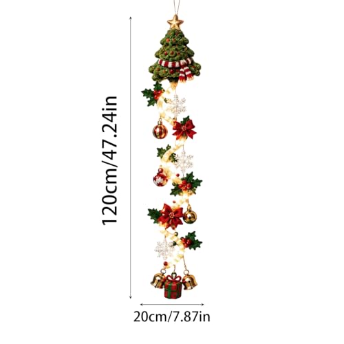 Glowing Christmas Door Hanger, Lighted Christmas Holiday Decor,#05 - Image 3