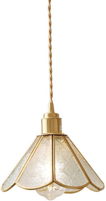 Lampe suspendue rétro en laiton luminaire suspendu bégonia E27