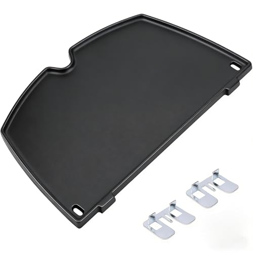 GFTIME 38,9 x 27,5 CM 6559 Fonte Plaque pour Weber Q200 Q220 Q2000 Q2200 Modèles de Gril de la série, Fonte Plancha de Cuisson Gril à Gaz pièces de Rechange