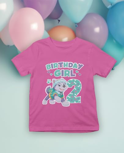Image of Skye 2nd Birthday Girl Shirt - Paw Patrol Girls' Fitted T-Shirt for Toddler Kids