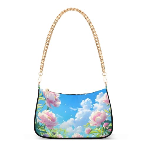 Sac à main de jardin grand format cabas multicolore pivoine chic