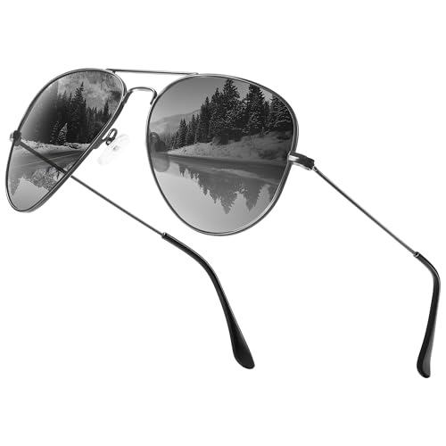 Image of Classic Aviator Sunglasses for Men Womens Polarized UV Protection Driving Sunglasses