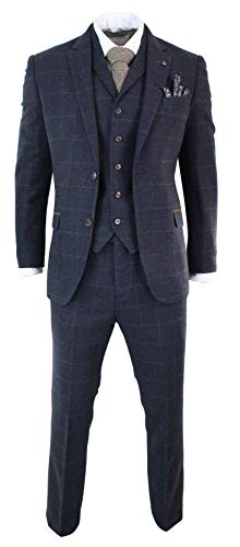 Costume de mariage 3 pièces hommes écossais vert à deux boutons HOTK pour les affaires