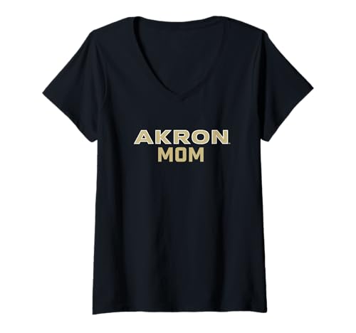 Womens University of Akron Zips Mom V-Neck T-Shirt
