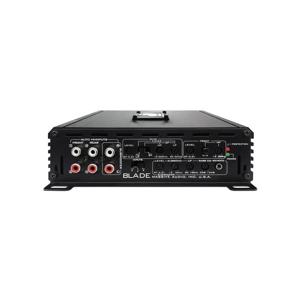 Massive Audio BPX1500.5 5-Channel Amplifier | 80W RMS x4 + 500W RMS Sub Channel, 2-Ohm Stable, Full Range Class D, Compact Car Audio Amp with Built-in OEM Integration & High-Level Inputs