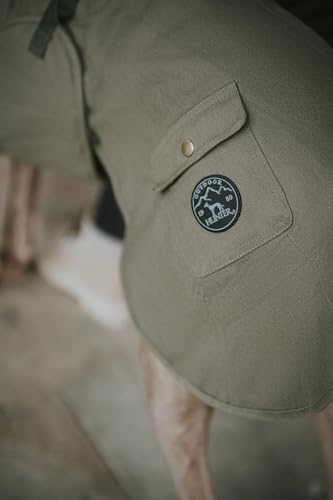 HUNTER Hundemantel UPPSALA TREND, für kalte Tage, wasser- & windabweisend, wärmend, Parka-Stil, modisch, trendig & rustikal, mit Baumwolle, gefüttert, waschbar, verstellbar, Farbe: khaki, Größe: 30