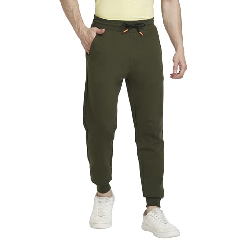 Image of Spykar Men's Mid Rise Fitted Track Pants