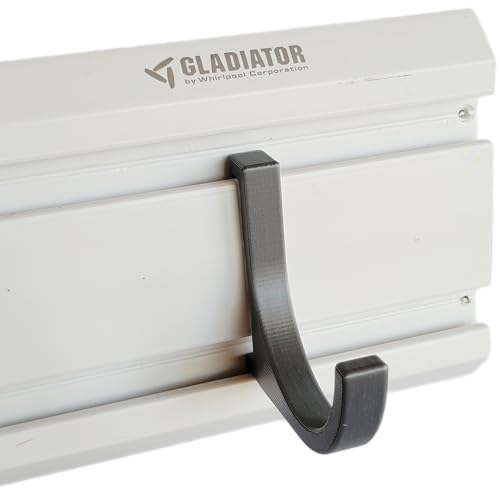 4-Pack - 3 Dia. J-Hook Set for Gladiator Gearwall and Geartrack Storage System 20 lb Rating Grey Made in USA