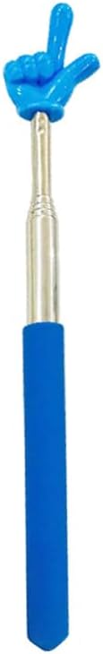 Retractable Teachers Classroom Hand Pointer, Extendable Pointer Finger Stick,Mini Children Finger Reading Pointer Stick,KindergartenTeacher Teaching Reading Finger Shape (Blue-Double Finger)