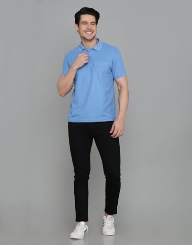 Image of INKKR Men Regular Fit Polo Neck Half Sleeve Solid Casual T-Shirt with Chest Pocket | Pack of 3