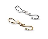 2 Gold Plated or Silver Plated Shorteners for Beaded Necklaces or Chains - Nickel Free (1 Gold and 1 Silver Plated)