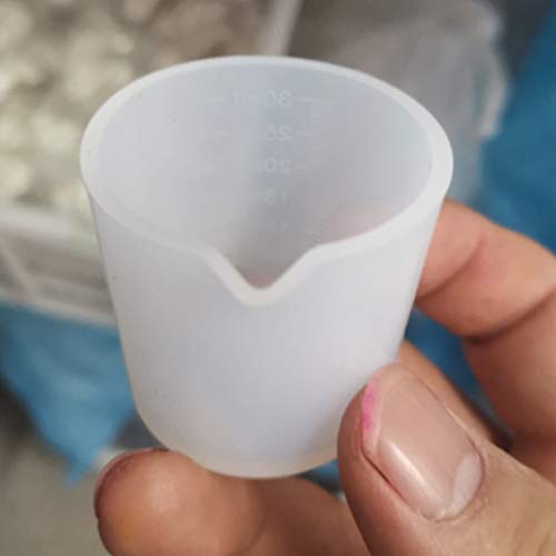 10 vasos medidores de silicona 30 ml reutilizables miniatura 4