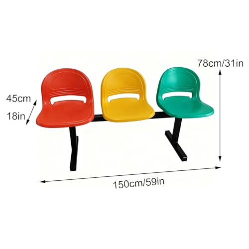 Asiento de 3 plazas resistente a 330 libras para recepciones y salas 4