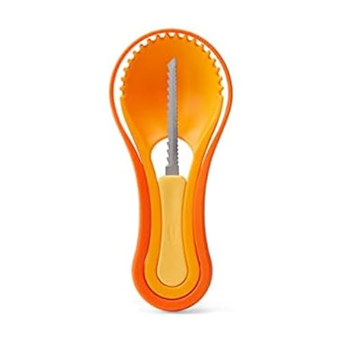 Chef'n Halloween 3-in-1 Nesting Pumpkin Tool Set,Orange