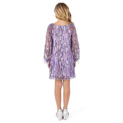 Speechless Girls' Long Sleeve A-line Sequined Party Dress2