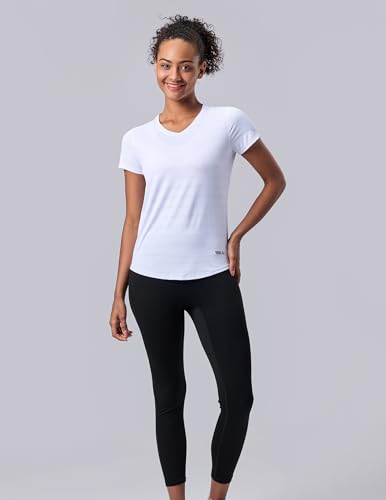 Image of 5 Pack Women's Quick Dry Short Sleeve T Shirts, Athletic Workout Tee Tops for Gym Yoga Running