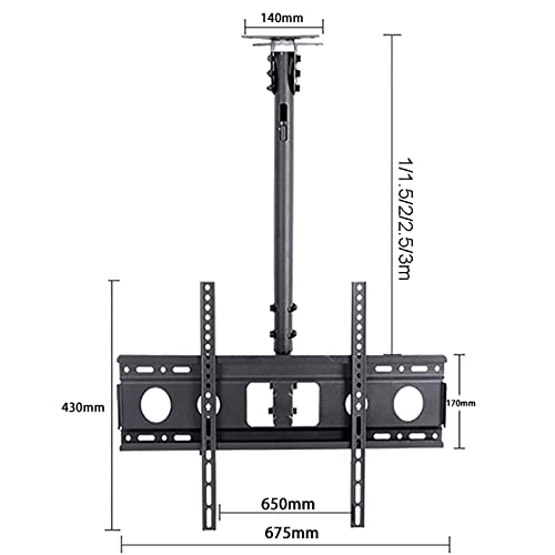 Support TV plafond universel orientable pour écran fixe