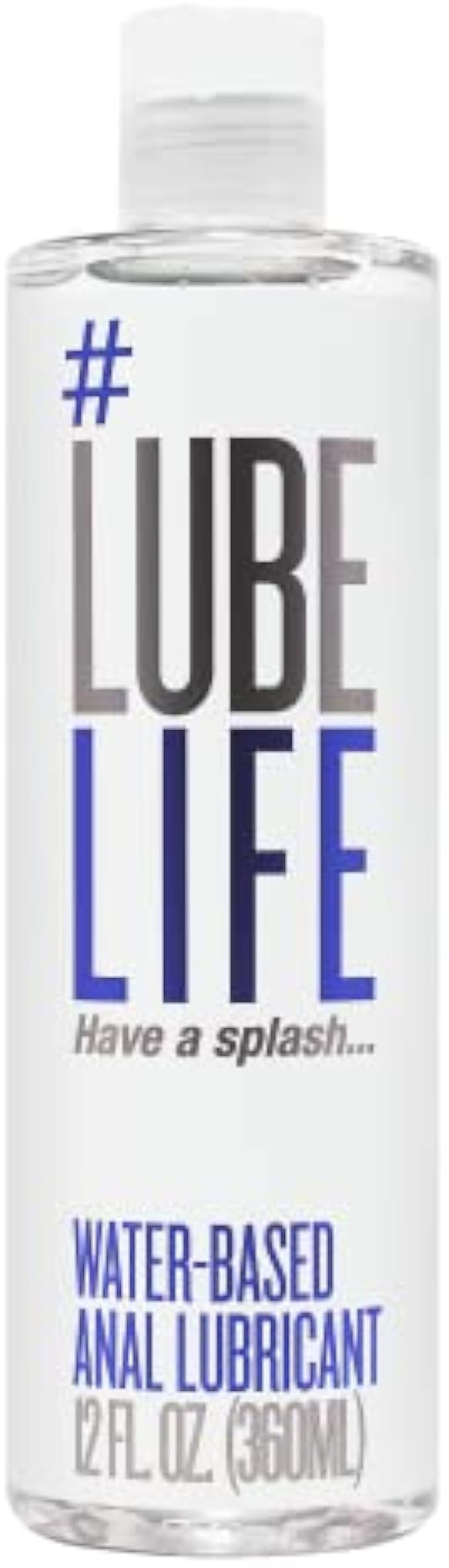 Lube Life Water-Based Anal Lubricant, Personal Backdoor Lube for Men, Women and Couples, Non-Staining, 12 Fl Oz